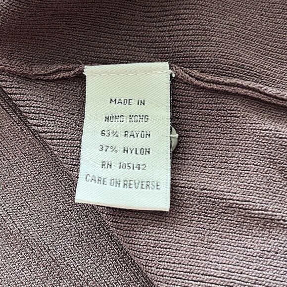 NWT Venini Long Sleeve Belted Long Cardigan Womens Size Small Brown‎ Button Down - Picture 10 of 13